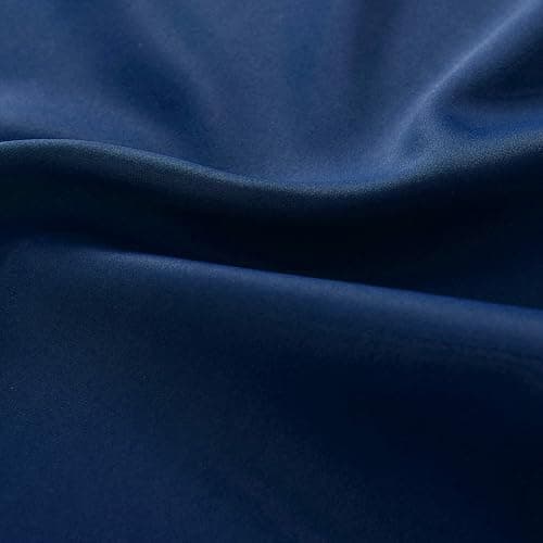 DONREN Navy Blue Blackout Tier Curtain Panels for Small Window - Thermal Insulated Room Darkening Rod Pocket Valance Curtains for Livingroom (30 by 30 Inch 2 Panels) thumbnail 7