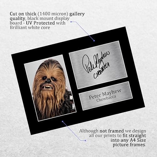 HWC Trading Peter Mayhew Gift Signed A4 Printed Autograph Gifts Print Photo Picture Display thumbnail 3