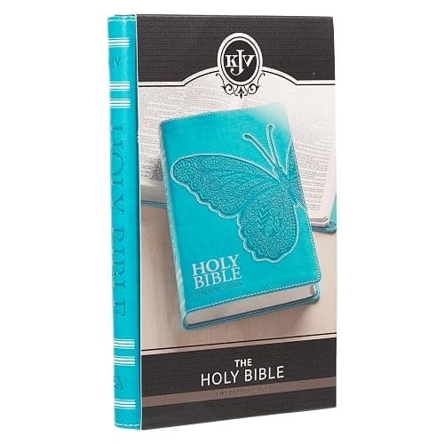 KJV Holy Bible, Gift Edition for Girls/Teens King James Version, Faux Leather Flexible Cover, Teal Butterfly (KJV Gift Editions) thumbnail 9