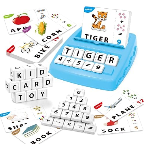 Yolscue Montessori Matching Letter Games,Educational Toys for 3-8 Year Olds Boys Girls,Alphabet Learning Toys for Kids Ages 3-8 Years,Birthday Party Gifts for 3-8 Year Olds Boys Girls(Blue) - Image 1
