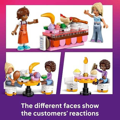 LEGO Friends Restaurant and Cooking School Toy Building Set - Restaurant Pretend Play Set for Kids, Girls and Boys, Ages 8+ - with 4 Minidolls, Cat Figure, and Scooter - Gift Idea for Birthday - 42655 thumbnail 4