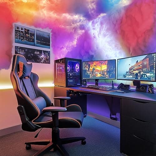 fusehome Cloud Light, Thundercloud LED Light 3D Cotton Lightning Cloud Colorful Atmosphere DIY Creative Night Light For Gaming Room, Club, Bar, DJ Party,16 Feet - Image 1