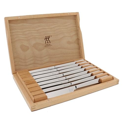 ZWILLING Contemporary Steak Knife Set of 8, Oval handle, Stainless Steel, with 12" x 10" case - Image 1