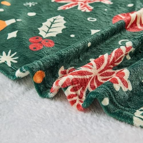 Gogreen Cozy Blanket Printed Blanket Throw Blanket, 300 GSM Fleece Blanket Throw Size Blanket for Home Decoration, Ultra Soft Blanket Microfiber Throw Blanket (Throw - 50" x 60", Christmas Light) thumbnail 3