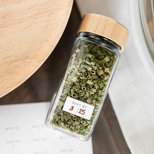 SAVVY & SORTED Glass Spice Jars with Label, 24PK Bamboo Jar Spices Set 4oz, 374 Spice Labels, Pepper Grinder, Empty Herb Seasoning Containers, Funnel and Shaker Lids thumbnail 9