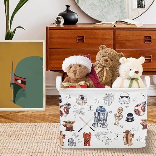 BHXXRQRQ Star Room Nursery Decor,Baby Laundry Large Hamper Foldable With Waterproof Pe Coating,Dirty Clothes Basket Featuring The Child,Bedroom,Bathroom Set,Toy Bin,Kids Birthday Gifts (Square) thumbnail 2
