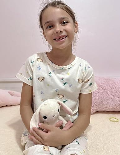 Arshiner Girls Nightgowns Summer Soft Cute Cartoon Print Pajama Sleep Dress for Kids 4-12 Years thumbnail 4