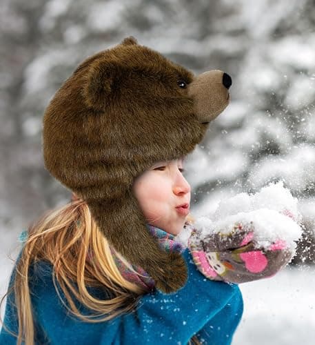 DolliBu Plush Hat – Soft Fleece Beanie with Ear Flaps, Warm Winter Hat for Kids, Teens & Adults – Funny Costume, One Size thumbnail 7