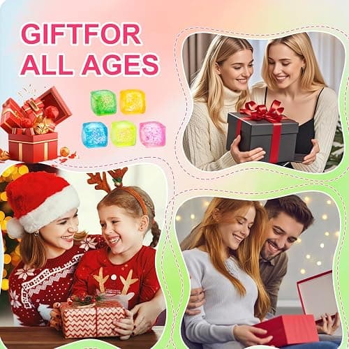 10 Pack Stress Cube Squishy Stress Balls for Adults Kids, Sensory Fidget Toys for Anxiety Stress Relief, Stretchy and Slow Rising Sparkling Malt Sugar Squeeze Toy for Boys Girls Party Favors thumbnail 7
