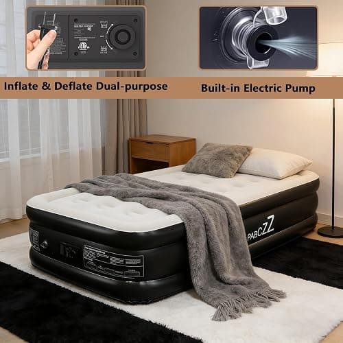 PABCZZ air Mattress, 18-inch Thickened Twin air Mattress, Suitable for Home use, Camping and Travel, Features Quick Inflation and deflation to Save You time thumbnail 5