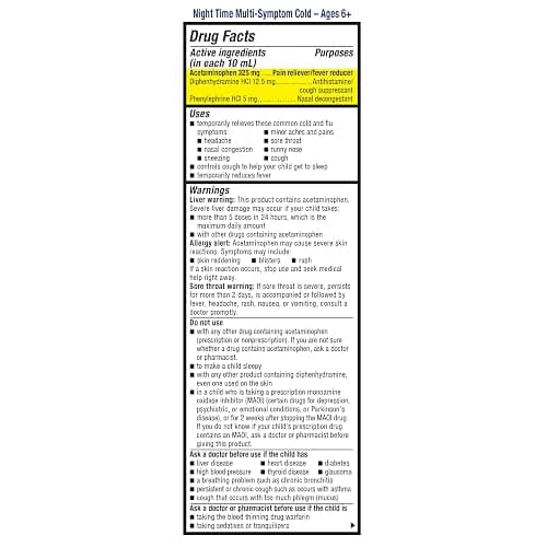 Mucinex Cold & Cough, Children's Multi-Symptom Day/Night Liquid, Very Berry, 8oz (2x4oz) Relieves Nasal & Chest Congestion, Thins & Loosens Mucus, Controls Cough, Reduces Fever, Soothes Sore Throat | For Ages 4+, Guaifenesin, Dextromethorphan HBr, Diphenhydramine HCl, Phenylephrine HCl & Acetaminophen, Alcohol-Free thumbnail 15