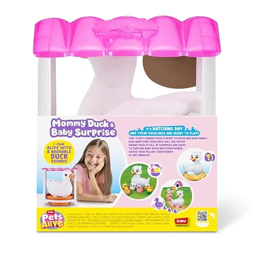Pets Alive Mommy Duck & Baby Surprise by ZURU Nurturing Play Surprise Hatching Interactive Girls' Toy. thumbnail 9