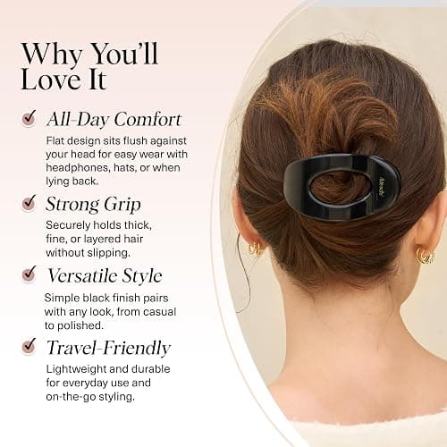 Kitsch Recycled Plastic Medium Flat Cloud Clip - Black thumbnail 3