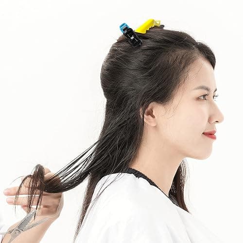HH&LL Hair Clips for Women Wide Teeth & Double-Hinged Design Alligator Styling Sectioning Clips of Professional Hair Salon Quality - 10 Pack thumbnail 7