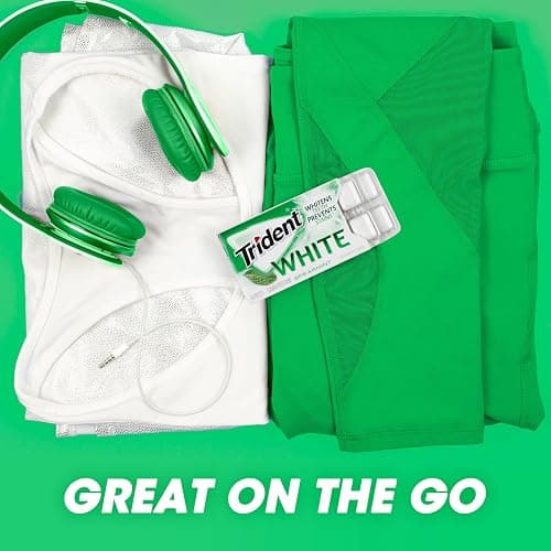 Trident White Spearmint Sugar-Free Chewing Gum, 9 Pack of 16 Pieces (144 Total Pieces) thumbnail 9