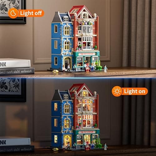 Lumibricks Toy-Store Lighting Building-Bricks Set – City Town Modular Townhouse Toy Shop Dollhouse LED Light Display Model 3086 Pcs Construction Kit for Adults and Teens thumbnail 4