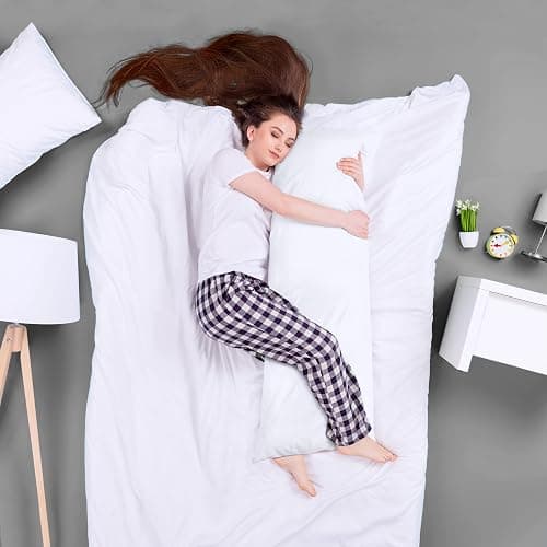 Utopia Bedding Full Body Pillow for Adults (White, 20 x 54 Inch), Long Pillow Insert for Sleeping, Ideal for Side Sleepers thumbnail 2