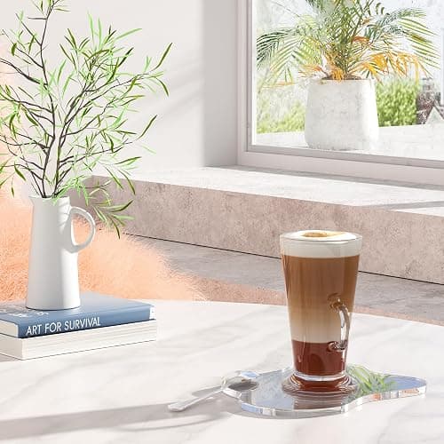 Leadiy Acrylic Coaster Decorative Plates, Irregular Bar Drink Coaster, Clear Cloud Shape Coffee Cup Coaster, Perfect for Tabletop Protection and Accessories Display.(Clear) thumbnail 6