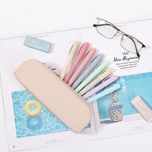 Mr. Pen- Silicone Pencil Case, Aesthetic Pencil Bag for Women, Makeup Pouch | Multifunctional Pouch for Stationery, Cosmetics and Electrical Goods Storage thumbnail 7