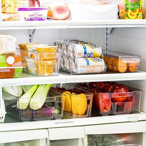 Sorbus Fridge Bins and Freezer Bins Refrigerator Organizer Stackable Food Storage Containers BPA-Free Drawer Organizers for Refrigerator Freezer and Pantry thumbnail 3