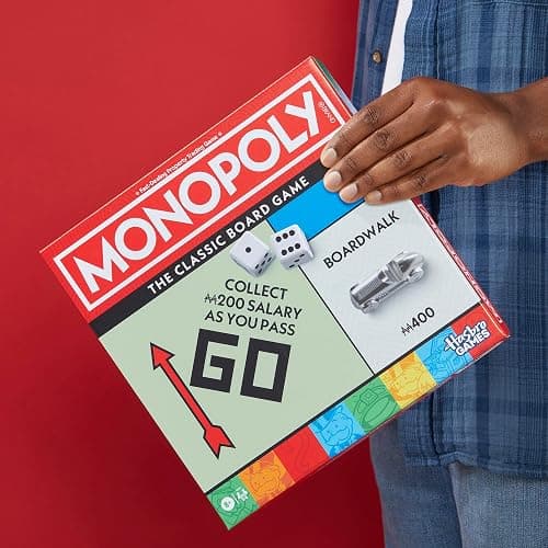 Monopoly Board Game | Classic Game with Storage Tray and Larger Tokens | Ages 8+ | 2 to 6 Players | Family Games for Kids and Adults | Kids thumbnail 9
