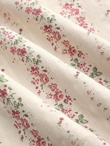 CIDER Summer Floral V Neck Maxi Dress Vacation Beach Sleeveless Cotton Shirred Mid Waist Dress thumbnail 2