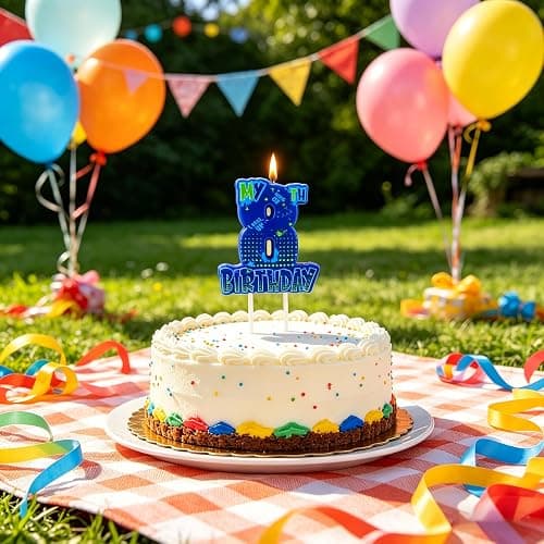 Video Game Birthday Number 8 Candle, 3.5 x3.2in Level Up Gamer 8th Birthday Cake Topper, Gaming Themed Party Decorations for Boys thumbnail 7