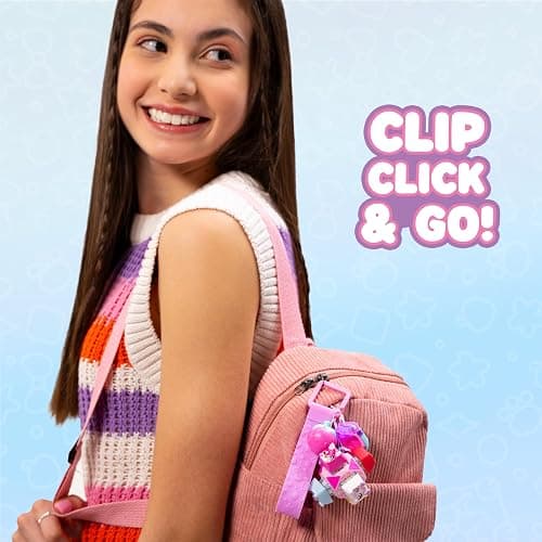 Clickeez Deluxe Keychain Fidget Cube | Collectible Character Keyboard Keys Click and Clack | Create Your Own Fidget Keychain | Ages 6+ thumbnail 5
