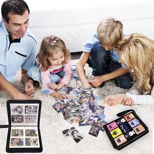 Stray Kids Fotokarten 400 Taschen, Kpop-Sammelalbum mit 4 Fächern, insgesamt 50 Seiten, Süßer Cartoon-Fotokartenordner, Idol-Cartoon-Fotoschutzalbu thumbnail 2
