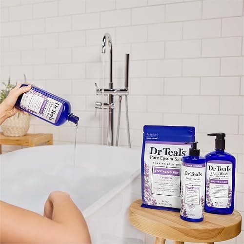 Dr Teal's Foaming Bath with Pure Epsom Salt, Soothe & Sleep with Lavender, 34 fl oz (Pack of 2) thumbnail 7