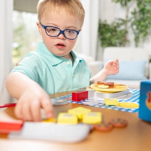 Melissa & Doug Flip and Serve Pancake Set (19 pcs) - Wooden Breakfast Play Food thumbnail 5