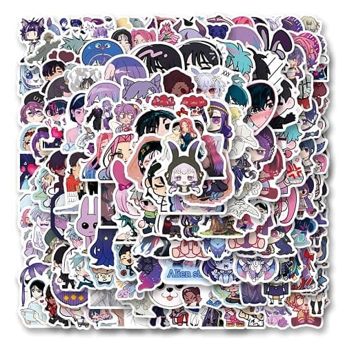 150pcs Alien Stage Aesthetics Cartoon Waterproof Vinyl Stickers for Water Bottles Laptop Suitcase for Birthday Party Supplies Halloween Decoration Favors - Image 1