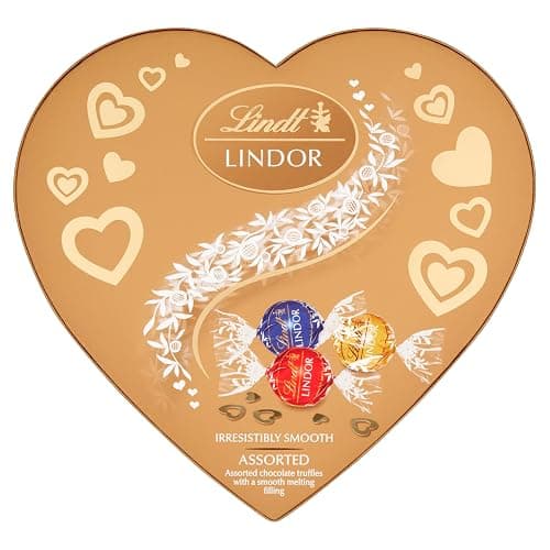 Lindt Lindor Assorted Heart Box Chocolate Truffles – 200g Box (Approx. 16 Balls) – Smooth Filling – Valentines Day, Mothers Day, Easter, Gift, Anniversary, Birthday, Congratulations Treat - Image 1