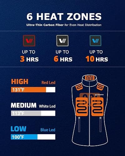 Venustas Women's Fleece Heated Vest with Battery, Lightweight Electric Heated Coat thumbnail 3