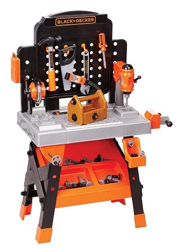 JAKKS Pacific Black+Decker Kids Workbench - Power Tools Workshop - Build Your Own Toy Tool Box – 75 Realistic Toy Tools and Accessories [Amazon Exclusive] - Image 1