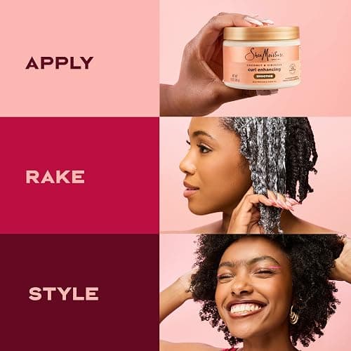 SheaMoisture Smoothie Curl Enhancing Cream Coconut and Hibiscus for Thick, Curly Hair Sulfate Free and Paraben Free 12 oz thumbnail 9