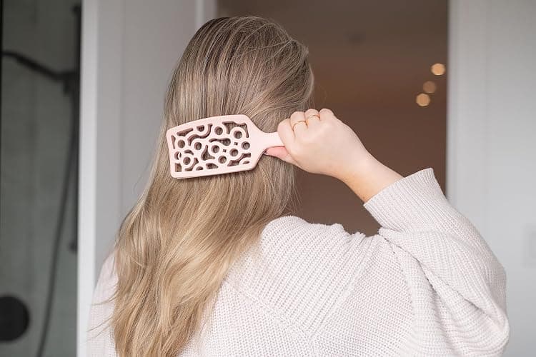 FRAMAR Professional Vented Hair Brush – Curved Hair Brush For Blow Drying, Wet Paddle Brush For Hair, Vent Brush For Blow Drying, Wet Hairbrush For Women – Heat Resistant - Champagne thumbnail 8