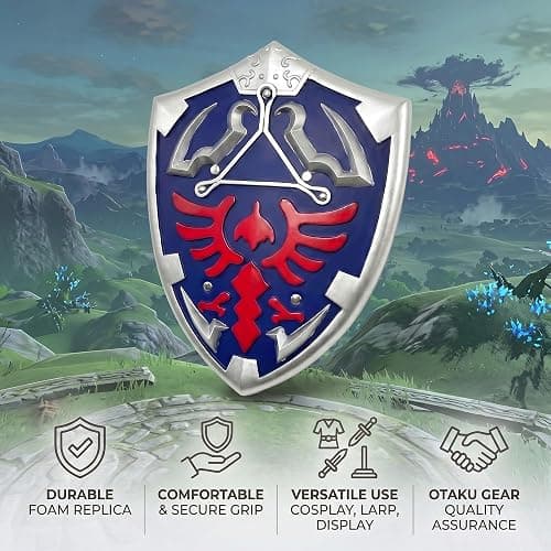 otaku gear 20" Heroic Master Foam Shield – Ideal for Cosplay, LARP, Halloween, or Display Multicolored thumbnail 6