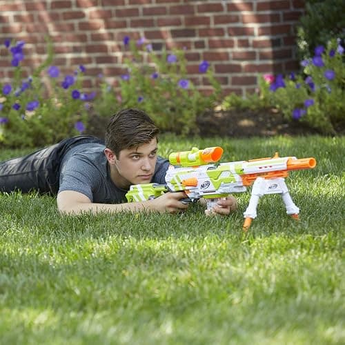 NERF Longstrike Modulus Toy Blaster with Barrel Extension, Bipod, Scopes, 18 Elite Darts & 3 Six-Clips (Amazon Exclusive) - Standard thumbnail 4