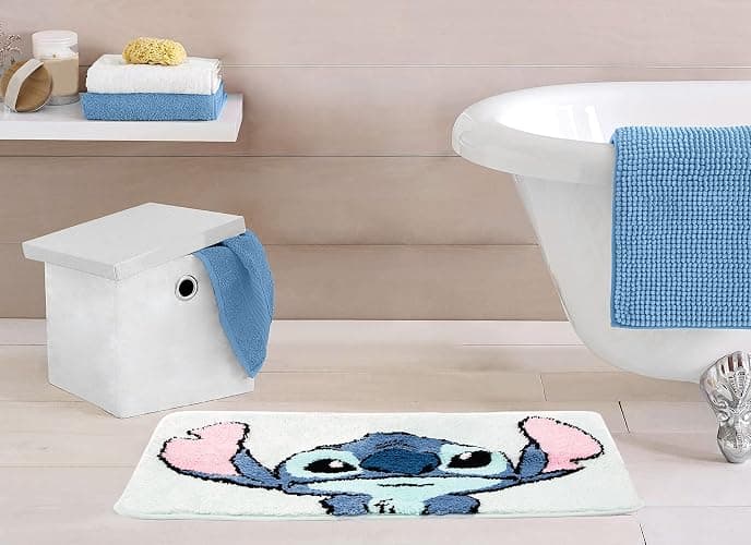 Jay Franco Disney Lilo & Stitch Floral Fun Tufted Polyester Bath Rug, Kids Bath (Official Disney Product) thumbnail 2