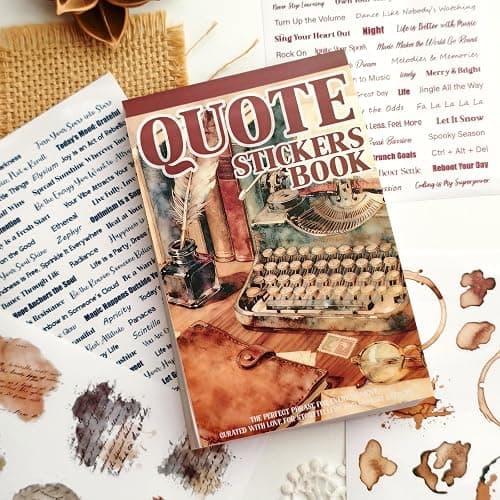 ZHIJIANHZ Transparent PET Quote Stickers, 48 Sheets 1100+ Pcs Scrapbook Supplies, Word Stickers for Journaling, Vision Board, Card Making, Junk Journal thumbnail 2