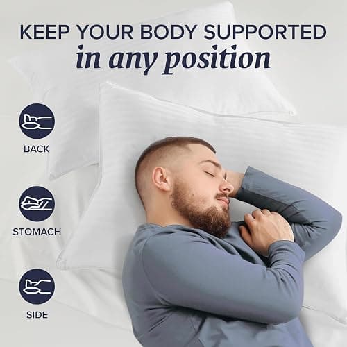 Beckham Hotel Collection Bed Pillows Standard/Queen Size Set of 2 - Original Soft Down Alternative Pillow for Sleeping - Soft Support for Back, Stomach or Side Sleepers thumbnail 8