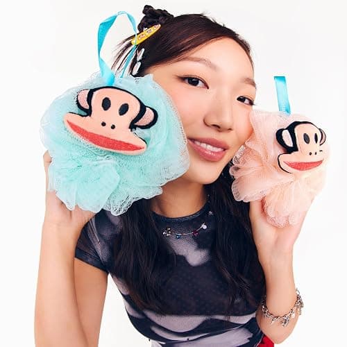 dearcloud Paul Frank XL Classic Loofah – Exfoliating Body Scrubber for Smooth, Radiant Skin (Pink) thumbnail 2