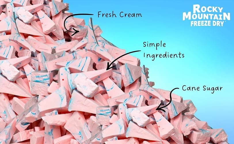 Freeze Dried Ice Cream – Cotton Candy Ice Cream That Doesn’t Melt – Sweet Fun Crunchy Treat – Rocky Mountain Freeze Dry (1 OZ, Cotton Candy) thumbnail 2