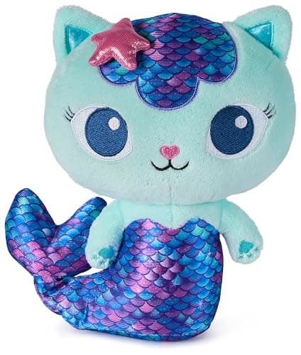 Gabby’s Dollhouse, Fin-Tastic MerCat, Premium Plush Toy, 25cm-Tall Stuffed Animal with Moving Mermaid Tail, Kids’ Toys for Girls & Boys Aged 3+ thumbnail 7