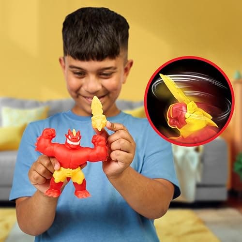 Heroes of Goo Jit Zu Meteor Madness, Stretchy Blazagon Action Figure, with Unique Scrunchy Goo Filling & Meteor Battle Gauntlet, Sensory Toy That Stretch Up to 3X Its Size thumbnail 5
