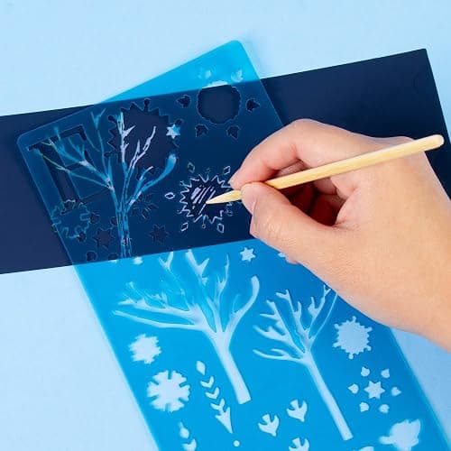 Make It Real Disney Frozen 2 Starlight Projector for Girls - DIY Ceiling Projector Kit with Stencils & Scratch-Art Film, Illuminates Bedrooms with Frozen 2 Scenes - Creative Gift for Ages 8 thumbnail 6