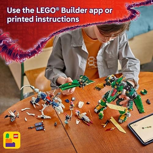 LEGO NINJAGO Lloyd's Jet Mech Building Toy - Model Building Kit for Boys & Girls, Ages 9+ - Transforming Playset for Kids W/ 5 Ninja Toy Minifigures - Dragons Rising Gift Idea for Birthdays - 71845 thumbnail 6