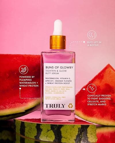 Truly Beauty Buns of Glowry Glow & Tighten Serum, Skin Tightening Cream Serum, Cellulite Cream for Thighs and Buns Fast Absorbing. Butt Enhancement Cream and Firming Lotion - 3.1 OZ thumbnail 4