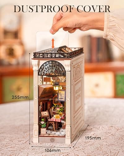 Rolife DIY Book Nook Kits for Adults, Miniature Dollhouse Booknook Kit, 3D Wooden Puzzle Creative Decorative Bookends Bookshelf Diorama Insert Crafts Hobbies Gifts (Arcade Dating) thumbnail 3